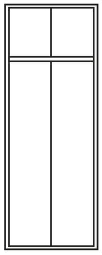 PAVOY Umkleideschrank Basis mit Sitzbank + 2 Abteile, Abteilbreite 400 mm