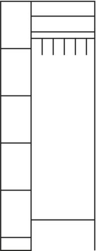 C+P Schließfach-Garderobe Classic mit 5 Fächern, Breite 740 mm