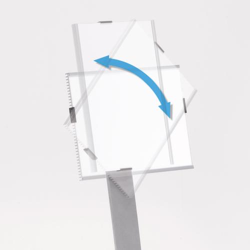 Durable Infoständer aus Aluminium, Höhe 1110 - 1180 mm