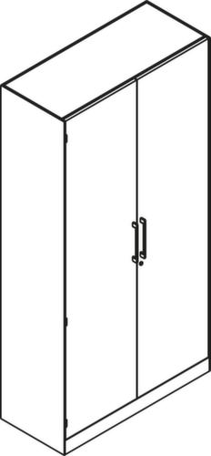 C+P Aktenschrank Asisto, 5 Ordnerhöhen, anthrazit/Buche