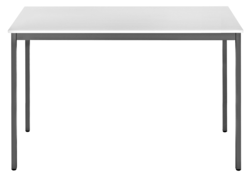 Rechteckiger Vierkantrohr-Mehrzwecktisch, Breite x Tiefe 1200 x 800 mm, Platte lichtgrau