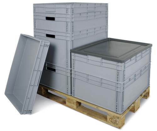 Euronorm-Stapelbehälter, grau, Inhalt 130 l