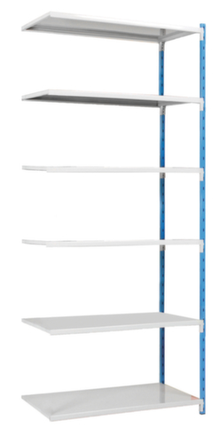 Manorga Steckregal zur beidseitigen Nutzung, Höhe x Breite x Tiefe 2500 x 1230 x 400 mm, 6 Böden