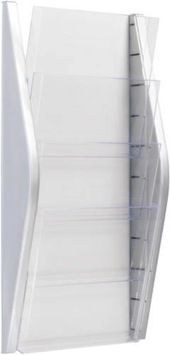 helit Wandbogendisplay "the arc" mit 4 Ablagen, 4 Ablagen, Gestell silber