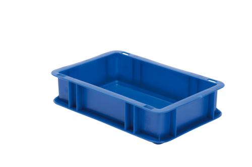 Euronorm-Stapelbehälter Wände + Boden geschlossen, blau, Inhalt 2,7 l