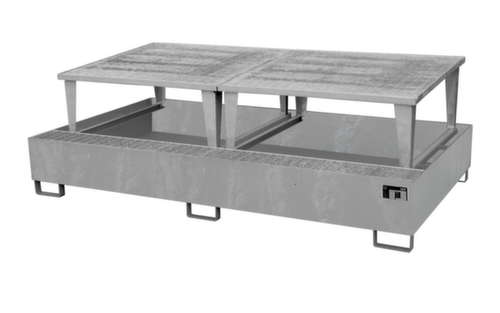 Auffangwanne mit Abfüllgestellen, für 2 x IBC