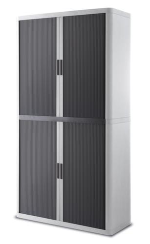 Paperflow Querrollladenschrank easyOffice®, 4 Ordnerhöhen, weiß/anthrazit