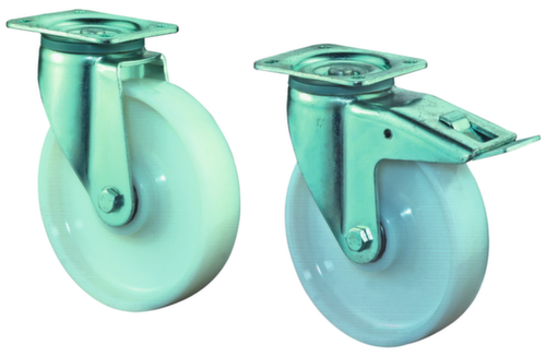 BS-ROLLEN Lenkrolle, Traglast 1000 kg, Kunststoff-Bereifung