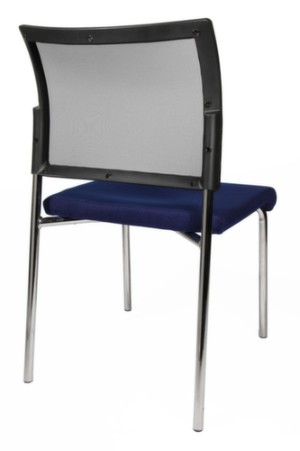 Topstar Besucherstuhl Visit 10 mit Netzrücken, Sitz Stoff (100% Polypropylen), blau