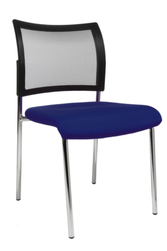 Topstar Besucherstuhl Visit 10 mit Netzrücken, Sitz Stoff (100% Polypropylen), dunkelblau