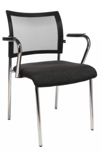 Topstar Besucherstuhl Visit 10 mit Netzrücken, Sitz Stoff (100% Polypropylen), anthrazit