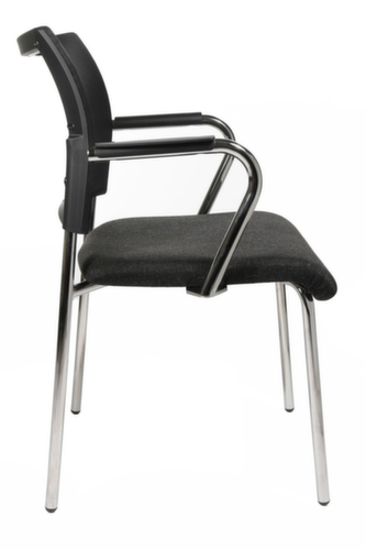 Topstar Besucherstuhl Visit 10 mit Netzrücken, Sitz Stoff (100% Polypropylen), anthrazit