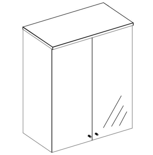 Nowy Styl Aufsatzschrank E10 mit Glastüren für Büroschrank