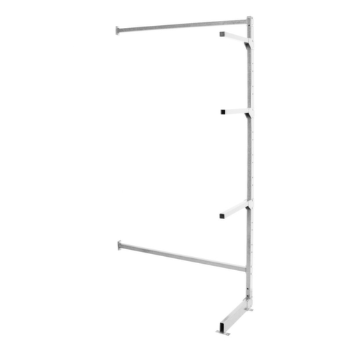 Leichtes Kragarmregal mit 4 Lagerebenen, einseitig, Höhe 1950 mm, 4 Ebenen