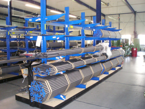 Kragarmregal in mittelschwerer Bauart, einseitig, Höhe 2500 mm, 6 Ebenen