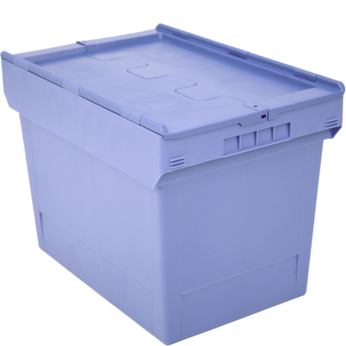 BITO Mehrwegbehälter verplombbar, Inhalt 74 l, Zweiteiliger Scharnierdeckel