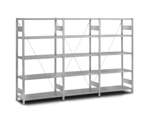 hofe Edelstahl-Steckregal, Höhe x Breite x Tiefe 1750 x 1060 x 335 mm, 4 Böden