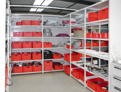 hofe System-Steckregal in Standard Bauart, Höhe x Breite x Tiefe 2000 x 1360 x 535 mm, 5 Böden