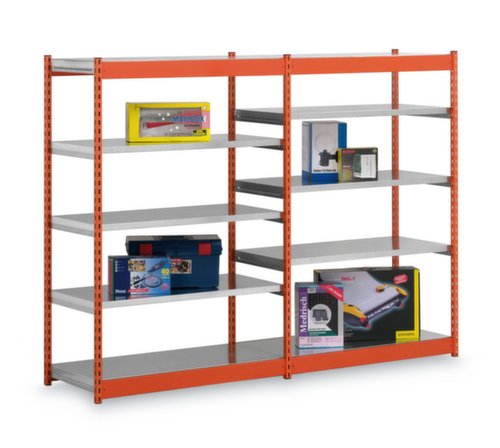 hofe Steckregal, Höhe x Breite x Tiefe 2500 x 1060 x 500 mm, 6 Böden