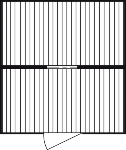 Säbu Verzinkter Materialcontainer FLADAFI® mit 2 Modulen