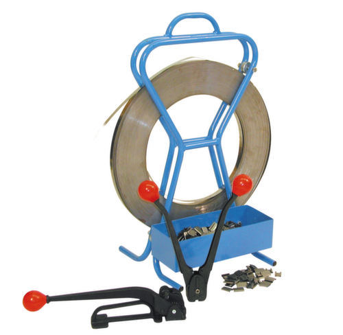 Umreifungsset Eco mit Stahlband, Bandbreite 16 mm