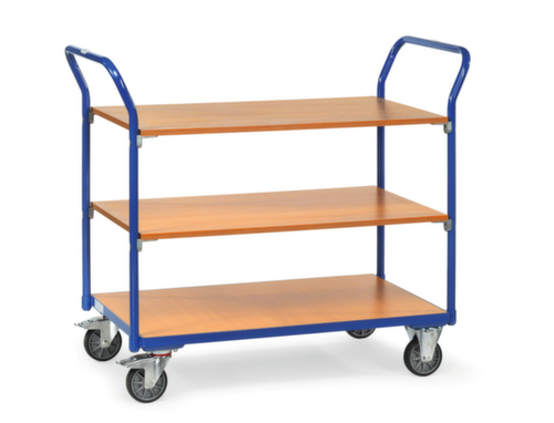 fetra Tischwagen 850x500 mm, Traglast 300 kg, 3 Etagen