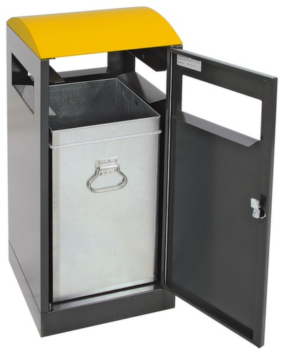 Abfallbehälter mit farbiger Haube, 40 l, RAL7016 Anthrazitgrau