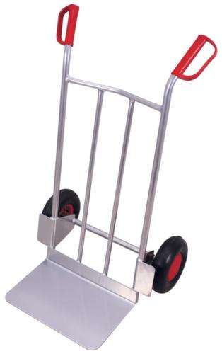 VARIOfit Alu-Sackkarre mit extra großer Schaufel, Traglast 200 kg, Luft-Bereifung