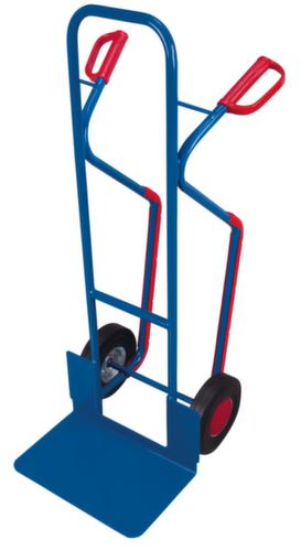 VARIOfit Kufenkarre mit extra großer Schaufel, Traglast 250 kg, Vollgummi-Bereifung