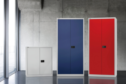 Bisley Aktenschrank, 2 Ordnerhöhen, lichtgrau/lichtgrau