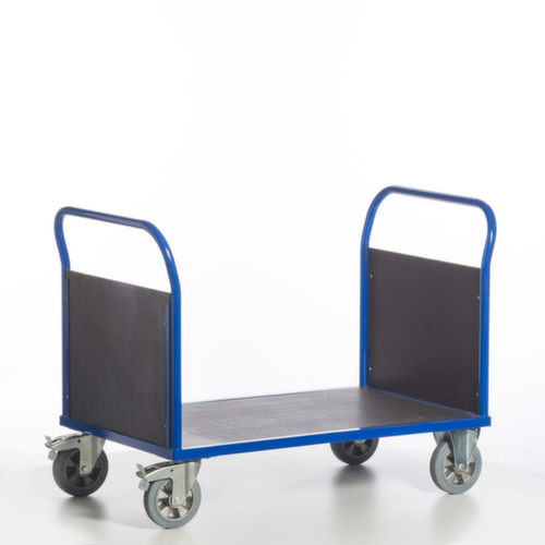 Rollcart Doppelstirnwandwagen mit rutschsicherer Ladefläche, Traglast 1200 kg, Ladefläche 1200 x 800 mm