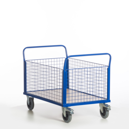 Rollcart Gitter-Vierwandwagen, Traglast 500 kg, Ladefläche 1200 x 770 mm