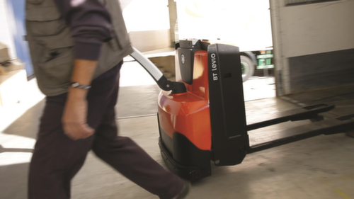 Toyota BT-Elektro-Niederhubwagen BT LEVIO, 1400 kg Traglast, Polyurethan/Polyurethan