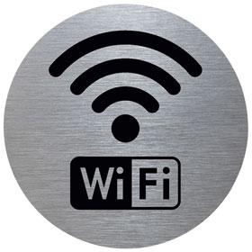 Rundes Türschild Tello, "WiFi"