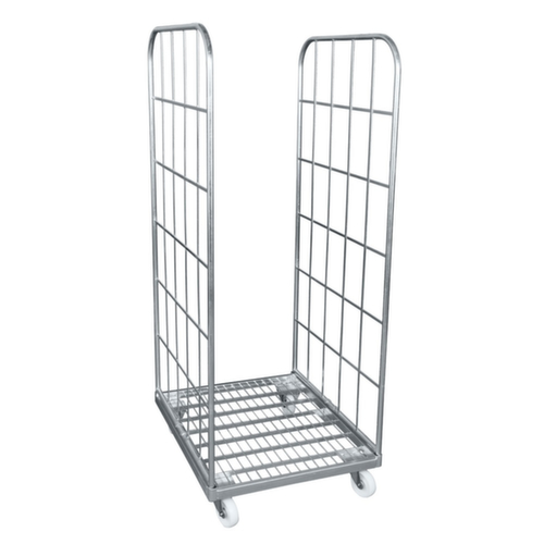 Rollbehälter rolltainer® mit Stahl-Plattform, Traglast 500 kg, Länge x Breite 800 x 710 mm