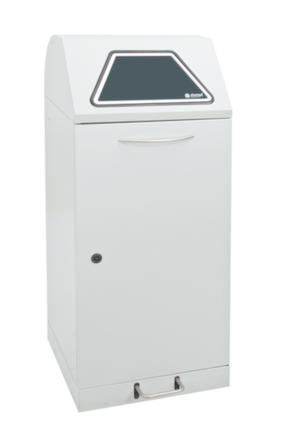 stumpf Nicht brennbarer Wertstoffbehälter Modul-Vario 120 mit selbstschließender Einwurfklappe, 120 l, lichtgrau, Deckel lichtgrau