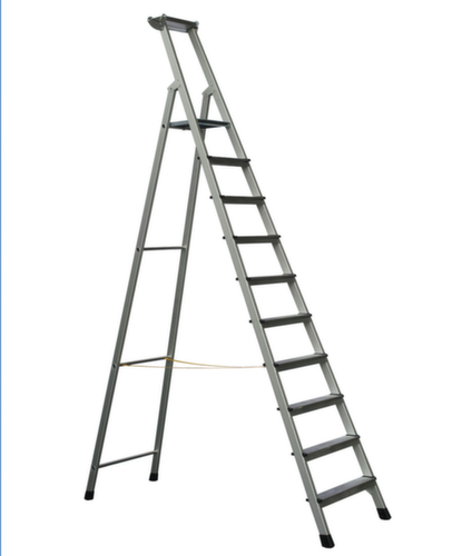 ZARGES Stehleiter XLstep S einseitig begehbar, 10 Riffelblechstufe(n)