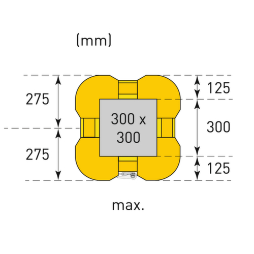 Moravia Säulenschutz MORION, Höhe x Breite 1100 x 450 mm