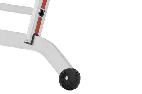 Hymer Dreiteilige Mehrzweck-Teleskopleiter SC 60, 3 x 12 rutschsicher profilierte Sprossen