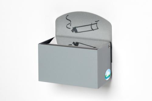 Wandascher mit Rückwandschild, silber