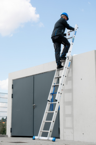 Krause Mehrzweckleiter STABILO® Professional +S mit Sprossen und Stufen, 2 x 9 rutschsicher profilierte Sprossen und Stufen