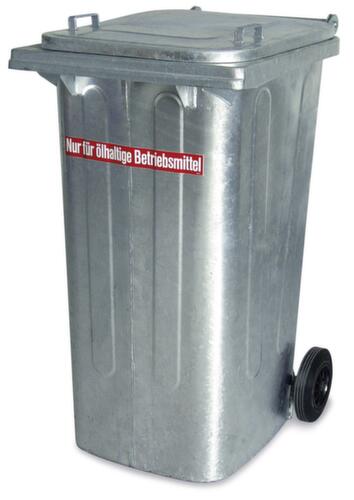 Stahlblech-Abfalltonne für  öldicht und brandgeschützt