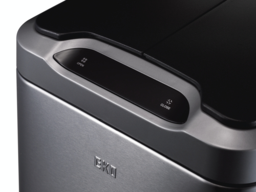 Schmaler Sensor-Abfallbehälter EKO Phantom Sensor aus Edelstahl, 2 x 20 l