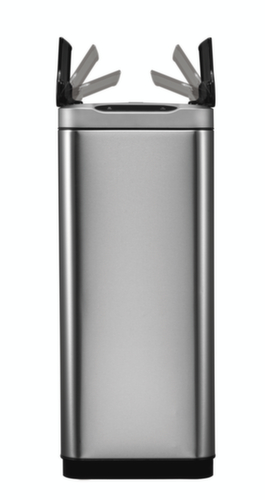 Schmaler Sensor-Abfallbehälter EKO Phantom Sensor aus Edelstahl, 2 x 20 l