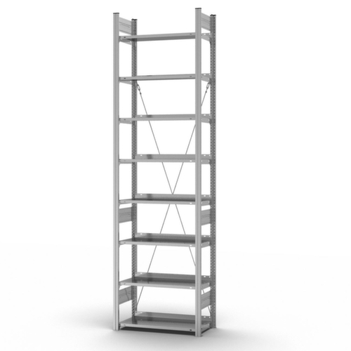 hofe Akten-Steckregal, 8 Böden, mit korrosionsschützender Zinkbeschichtung