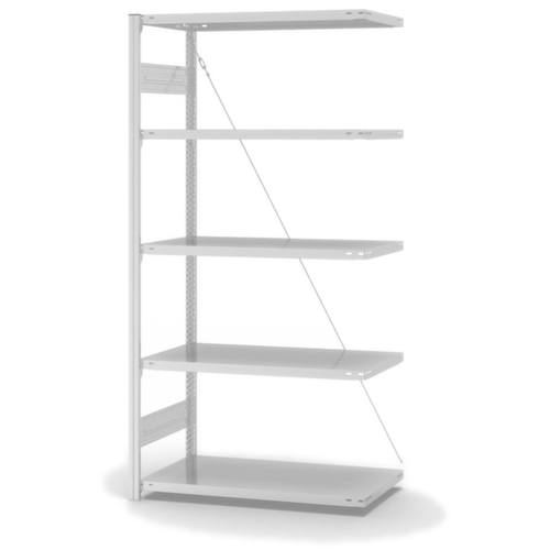 hofe System-Steckregal in Standard Bauart, Höhe x Breite x Tiefe 2000 x 1010 x 535 mm, 5 Böden
