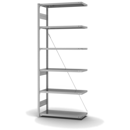 hofe System-Steckregal Anbaufeld, Höhe x Breite x Tiefe 2500 x 1010 x 435 mm, 6 Böden