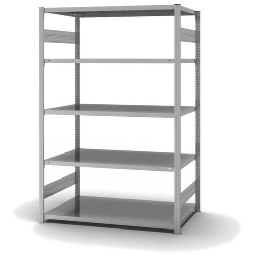 hofe Traversenregal in mittelschwerer Bauart, Höhe x Breite x Tiefe 2000 x 1360 x 835 mm, 5 Böden