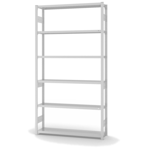 hofe Traversenregal in schwerer Bauart, Höhe x Breite x Tiefe 2500 x 1360 x 335 mm, 6 Böden