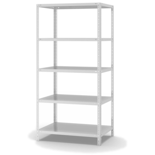 hofe Schraubregal, 5 Böden, RAL7035 Lichtgrau
